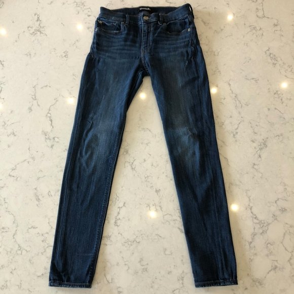 Express Distressed Stretch Mid-Rise Legging 6 Reg - Picture 1 of 3